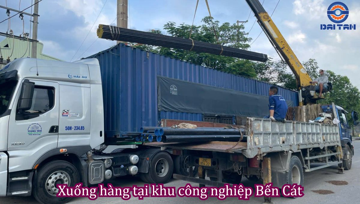 Giá trucking container từ cảng Hà Nội đi KCN Bến Cát