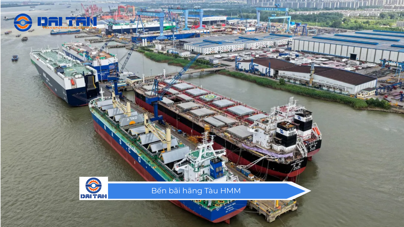 Bến bãi hãng Tàu HMM
