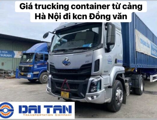 giá trucking container từ cảng cát lái đi kcn đồng văn