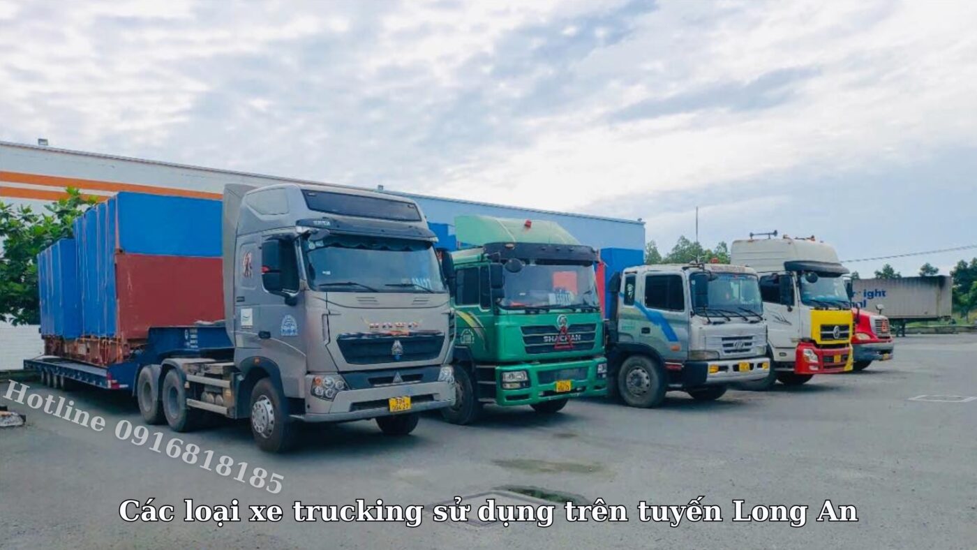 Các loại xe trucking sử dụng trên tuyến Long An
