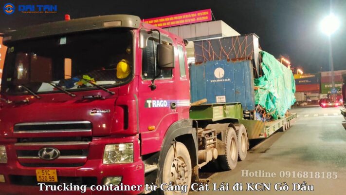 Giá Trucking container từ Cảng Cát Lái đi KCN Gò Dầu