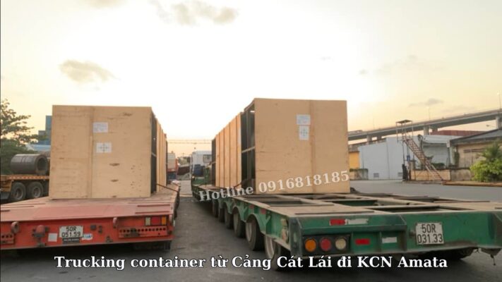 Giá trucking container từ Cảng Cát Lái đi KCN Amata