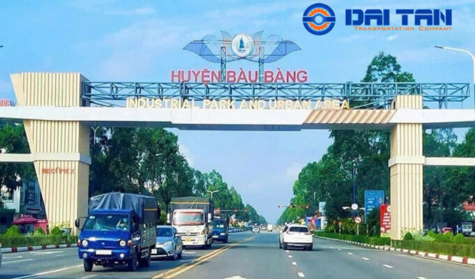 Giá trucking container từ cảng Hà Nội đi KCN Bàu Bàng