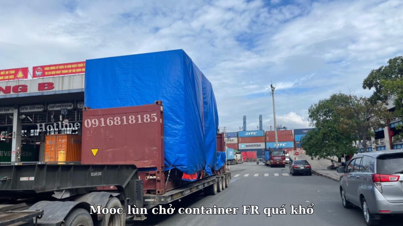Mooc lùn chở container FR quá khổ