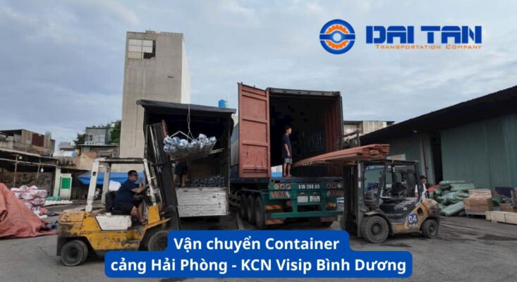 Giá vận chuyển Container từ cảng Hải Phòng đến KCN Visip Bình Dương