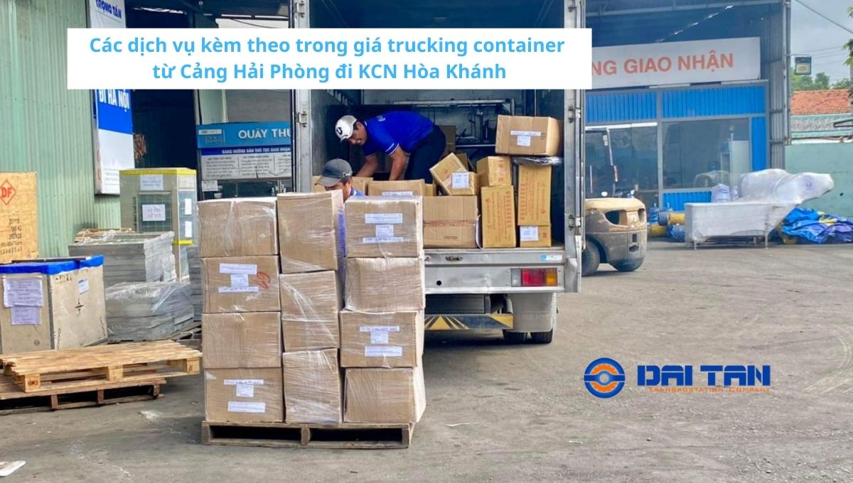 Giá trucking container từ Cảng Hải Phòng đi KCN Hòa Khánh