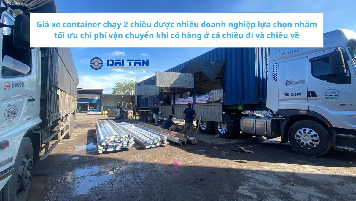 Bảng giá xe container chạy 2 chiều từ Cảng Hải Phòng đi KCN Long Bình