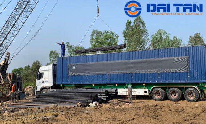 gia trucking container tu cang phuoc an di kcn trang due