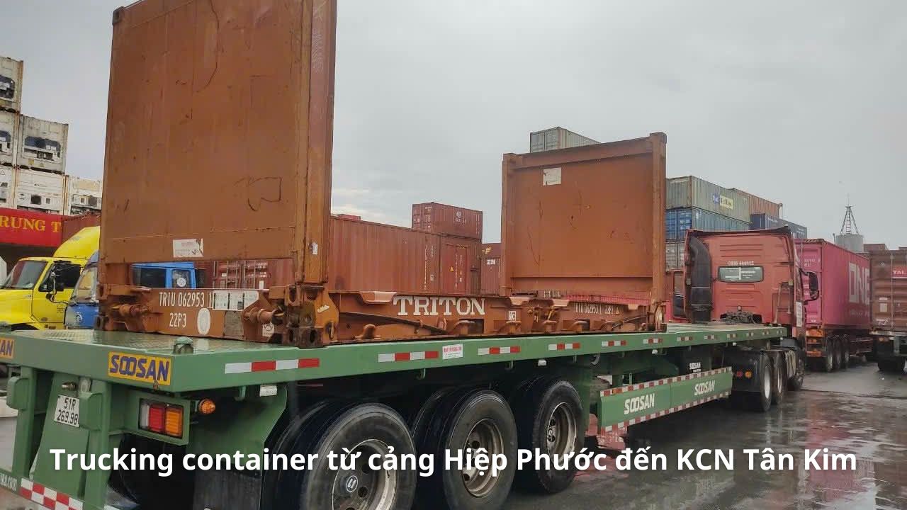 Giá trucking container từ cảng Hiệp Phước đến KCN Tân Kim