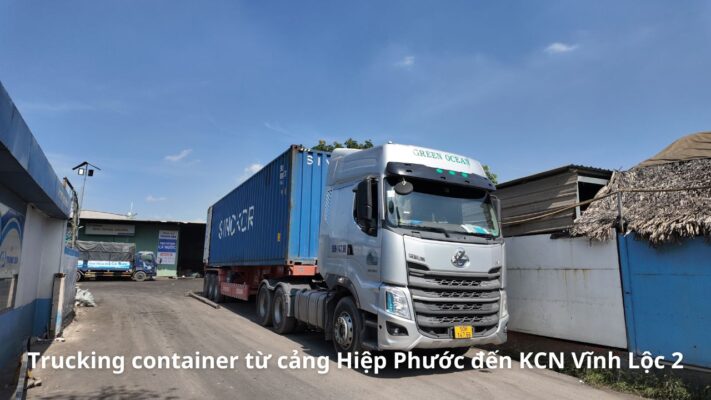 Giá trucking container từ cảng Hiệp Phước đến KCN Vĩnh Lộc 2