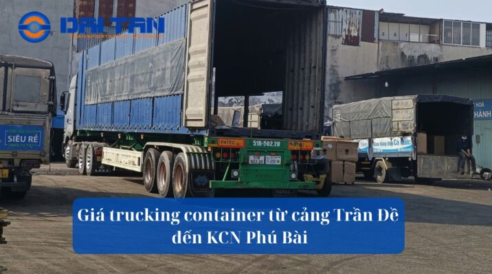 Giá trucking container từ cảng Trần Đề đến KCN Phú Bài