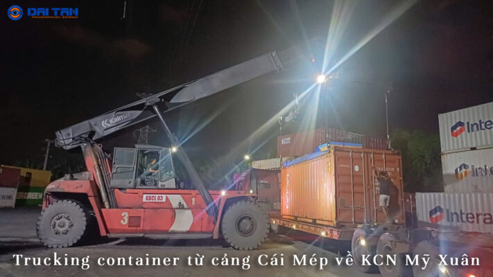 Giá trucking container từ cảng Cái Mép về KCN Mỹ Xuân