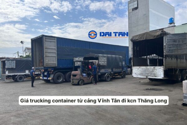 Giá trucking container từ cảng Vĩnh Tân đi KCN Thăng Long