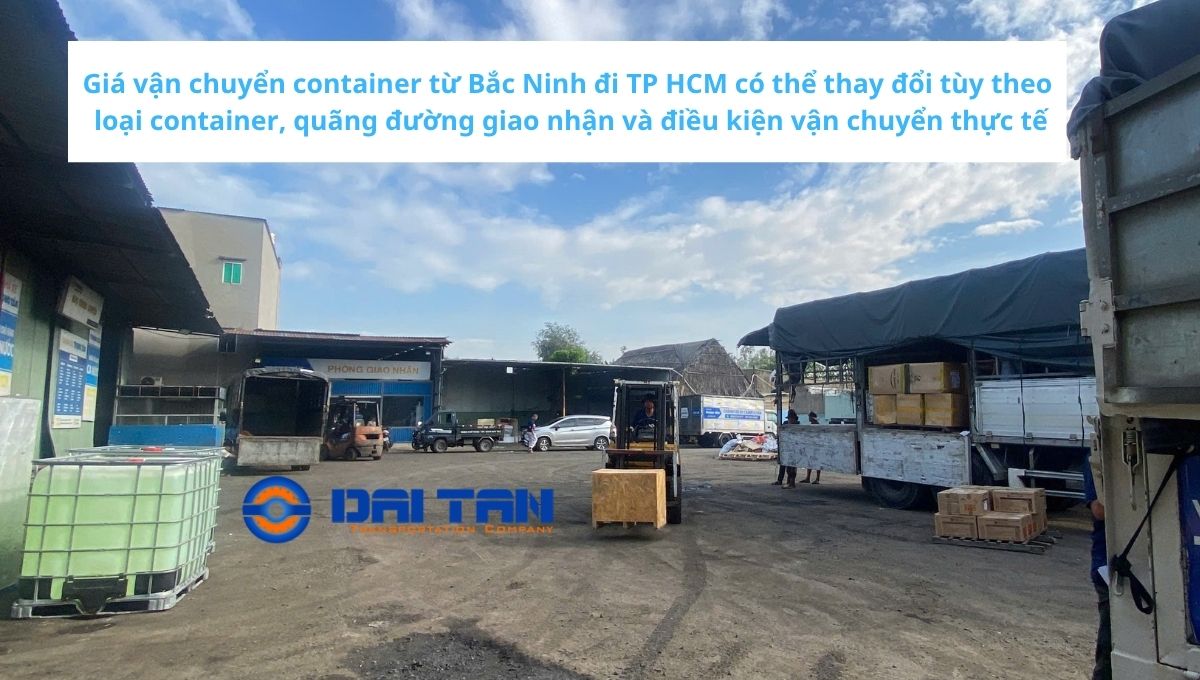 Giá vận chuyển container từ Bắc Ninh đi TP HCM