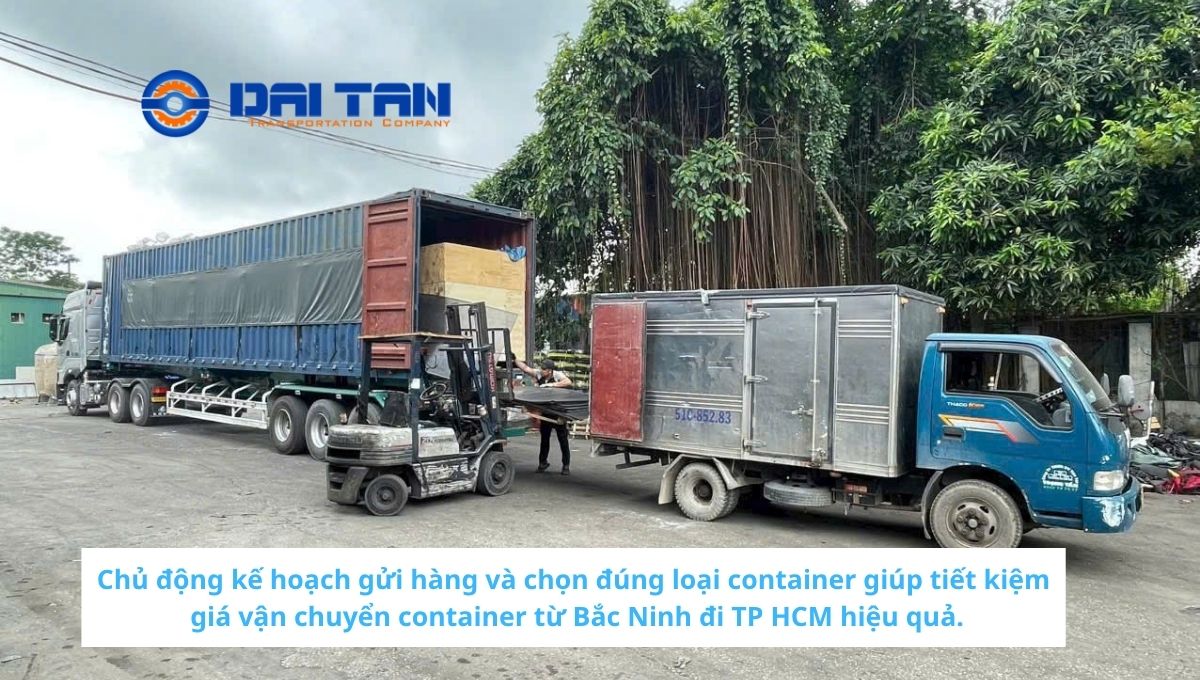 Giá vận chuyển container từ Bắc Ninh đi TP HCM