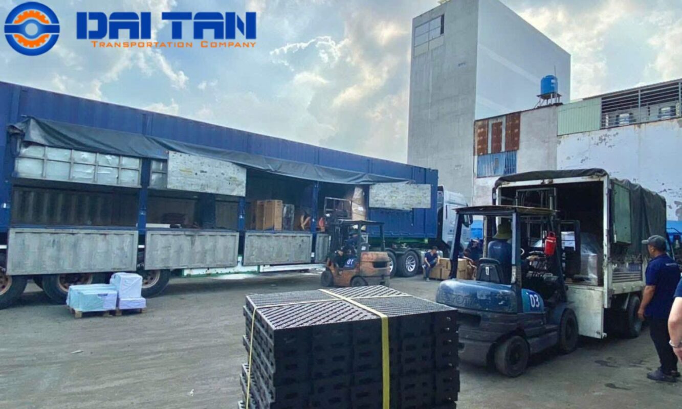 gia trucking container tu cang Vinh Tan di kcn Khanh Cu