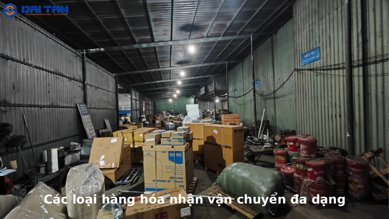 Các loại hàng hóa nhận vận chuyển đa dạng
