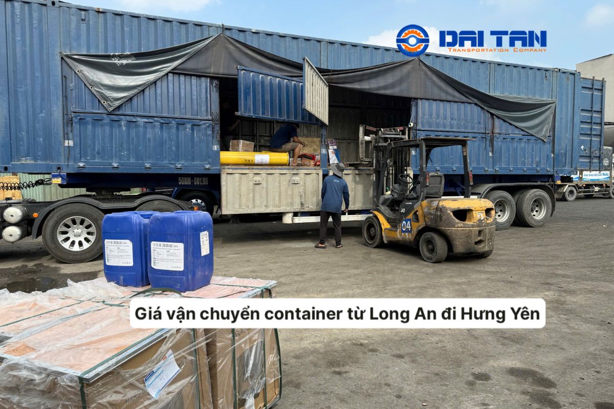 Giá vận chuyển container từ Long An đi Hưng Yên