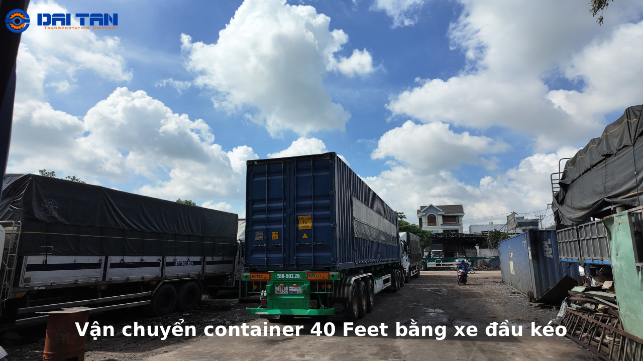 Vận chuyển container 40 Feet bằng xe đầu kéo
