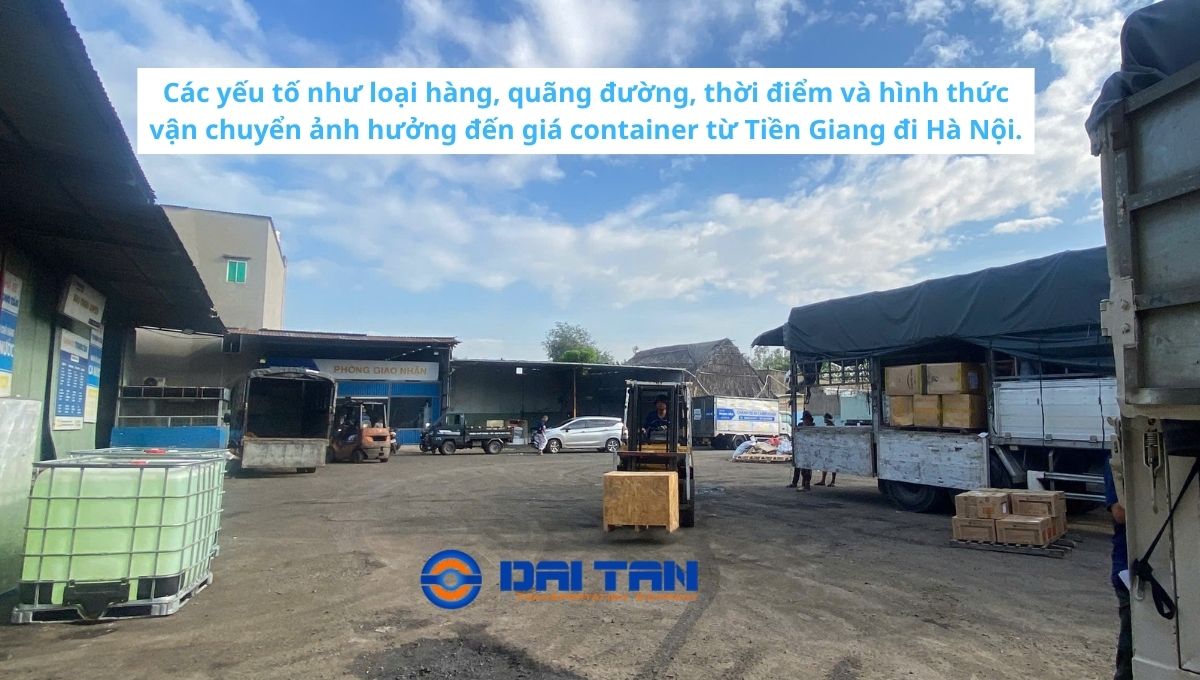Giá vận chuyển container từ Tiền Giang đi Hà Nội