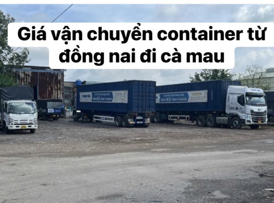 giá vận chuyển container từ đồng nai đi cà mau