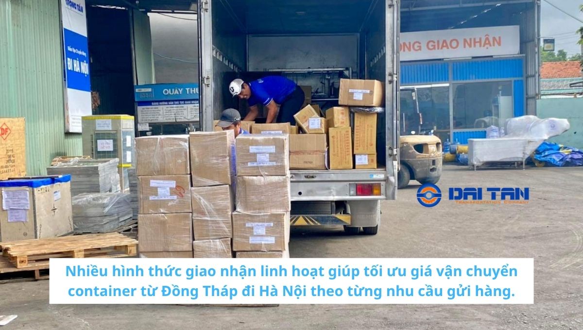 giá vận chuyển container từ Đồng Tháp đi Hà Nội